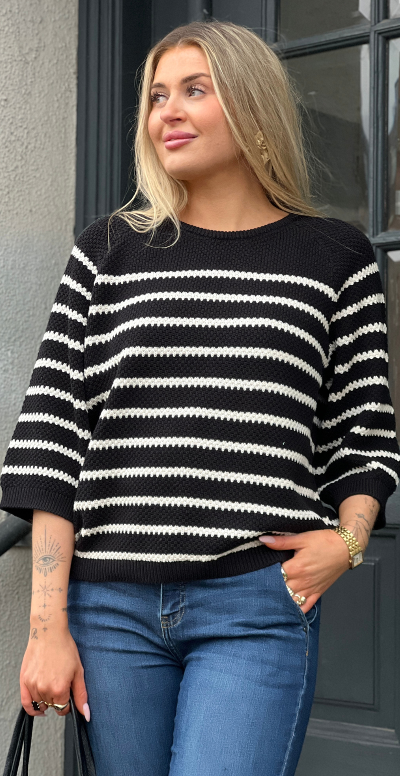 Mikala raglan jumper black mix B.young