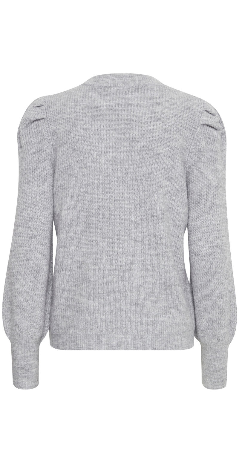 Muna strik cardigan mid. grey melange