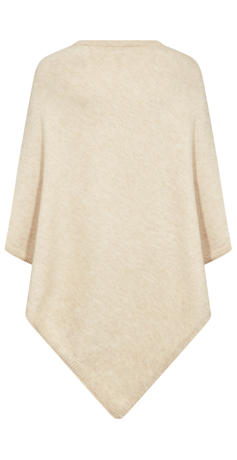 Akeleje poncho med perler sand