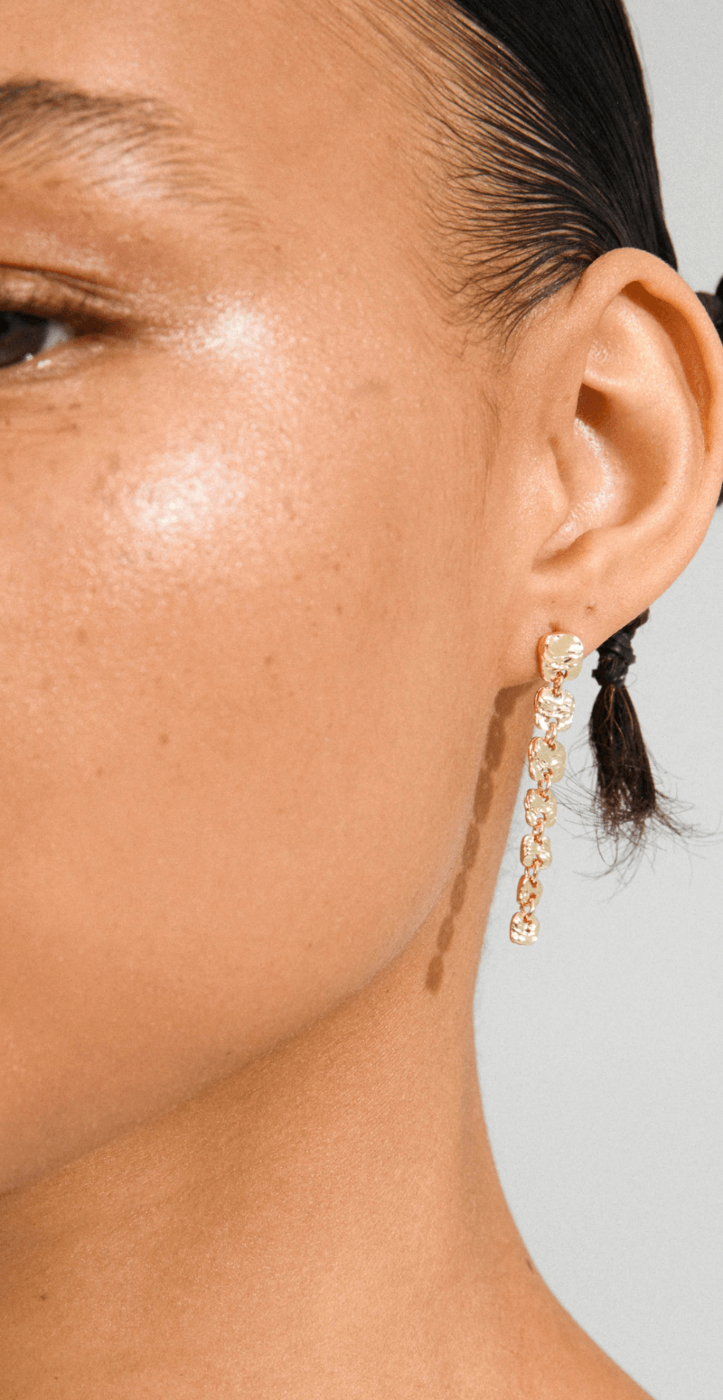 Sense øreringe guldbelagt