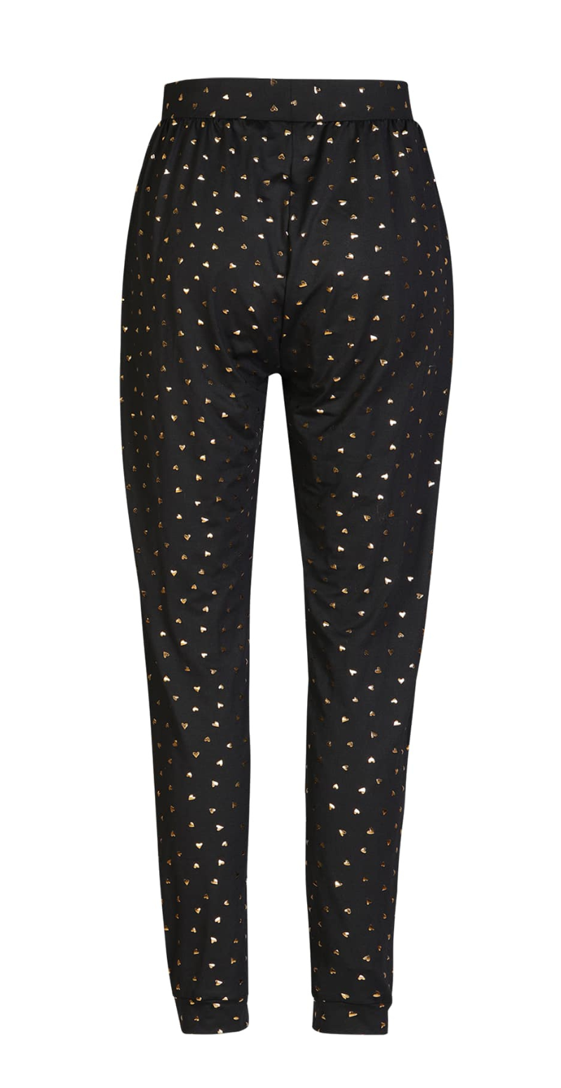 Alma bukser med hjerter black gold heart Liberté
