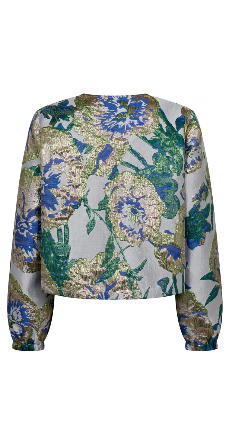 Fay jakke med gulddetaljer zen blue w. ultramarine Freequent