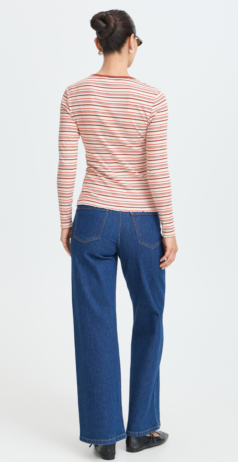 Tone langærmet t-shirt Birch Stripe B.Young