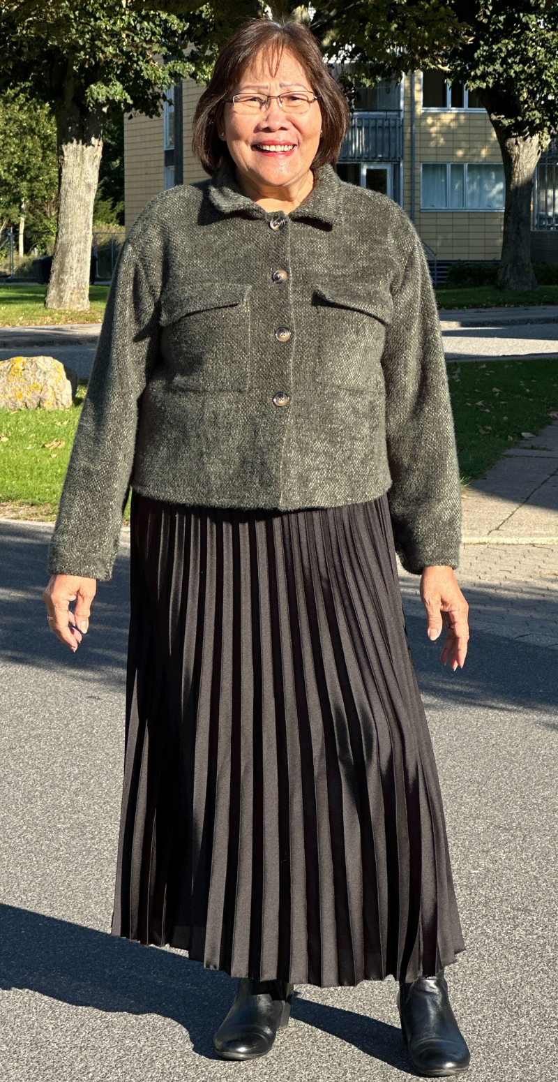 Camma plisseret satin nederdel sort LikeLondon By Christina
