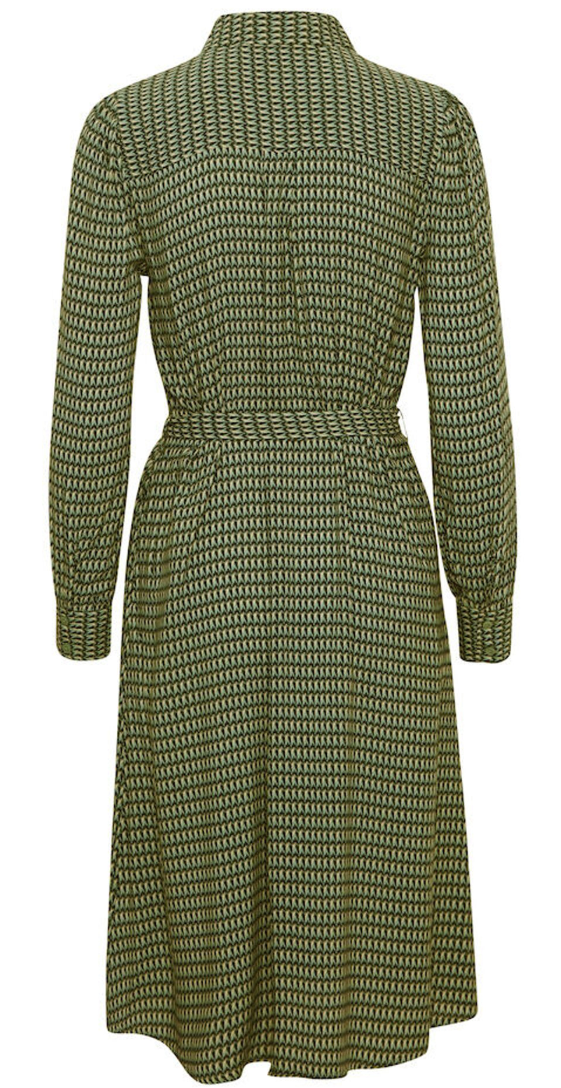 Josa kjole med bindebånd Rifle green mix