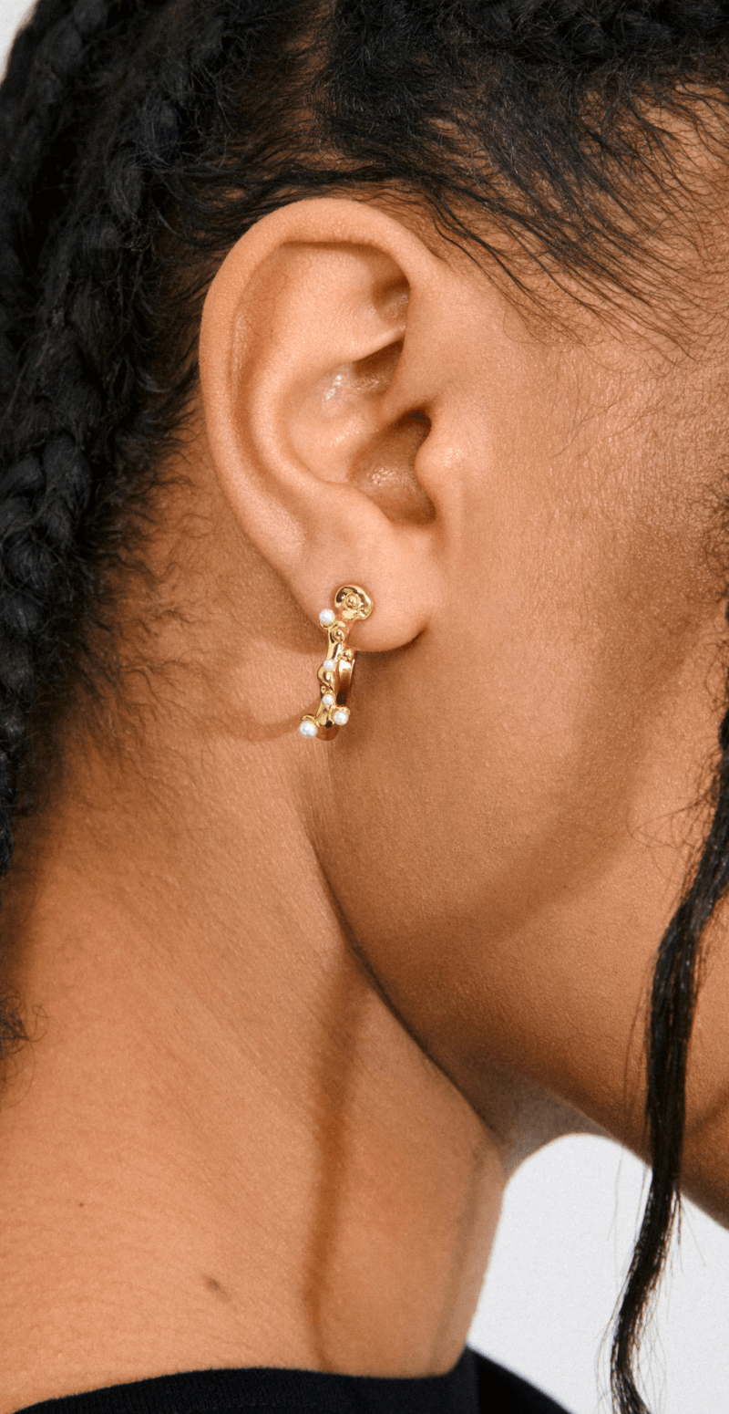 Hadley øreringe guldbelagt