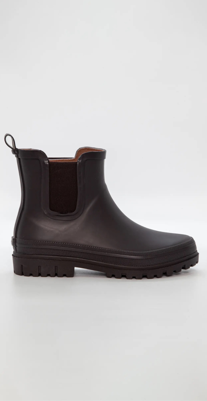 Favazzina Uno kort gummistøvle dark brown Duffy