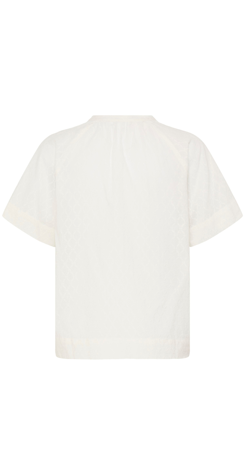 Farley bluse med broderet mønster marshmallow B.young