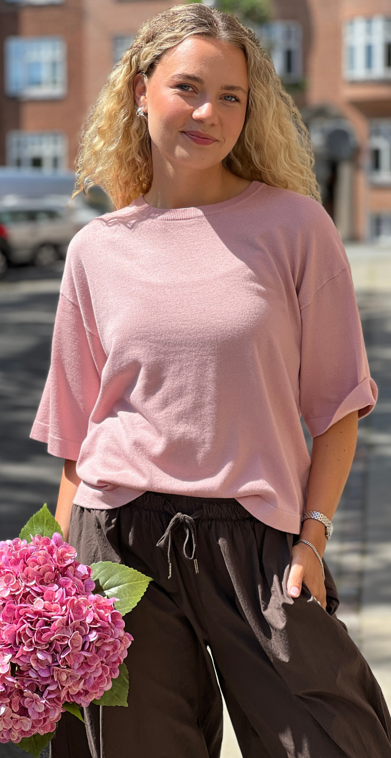 Conny pullover med 3/4 ærmer pale mauve Freequent