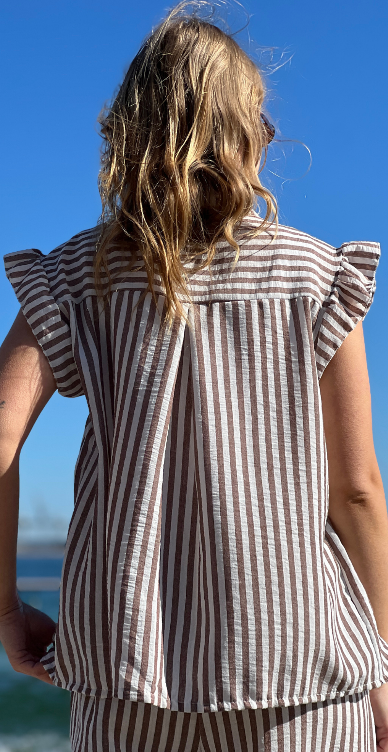 Lilje sæt med stribet bluse og bukser moro LikeLondon