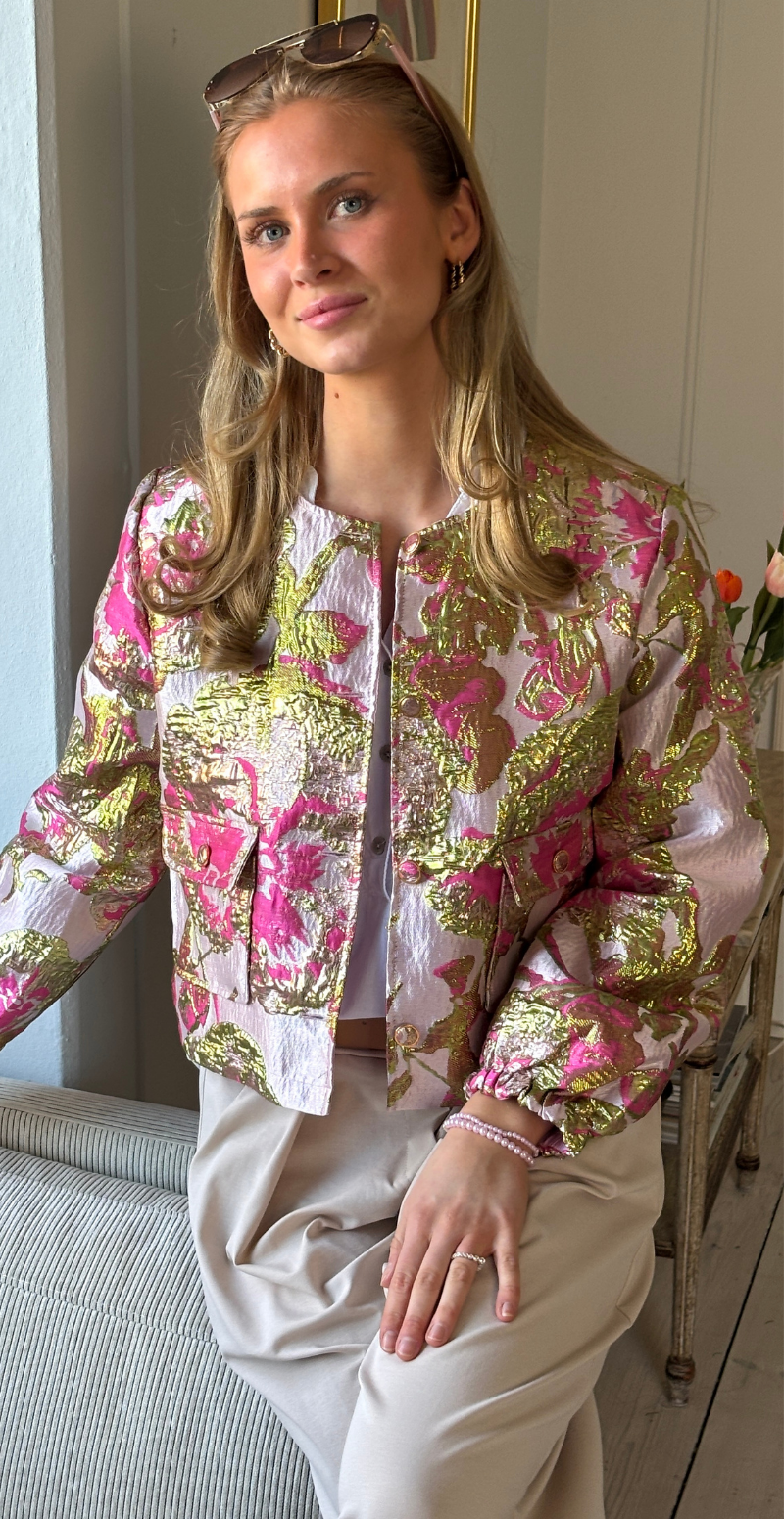 Fay jakke med gulddetaljer sweet lilac w gold Freequent