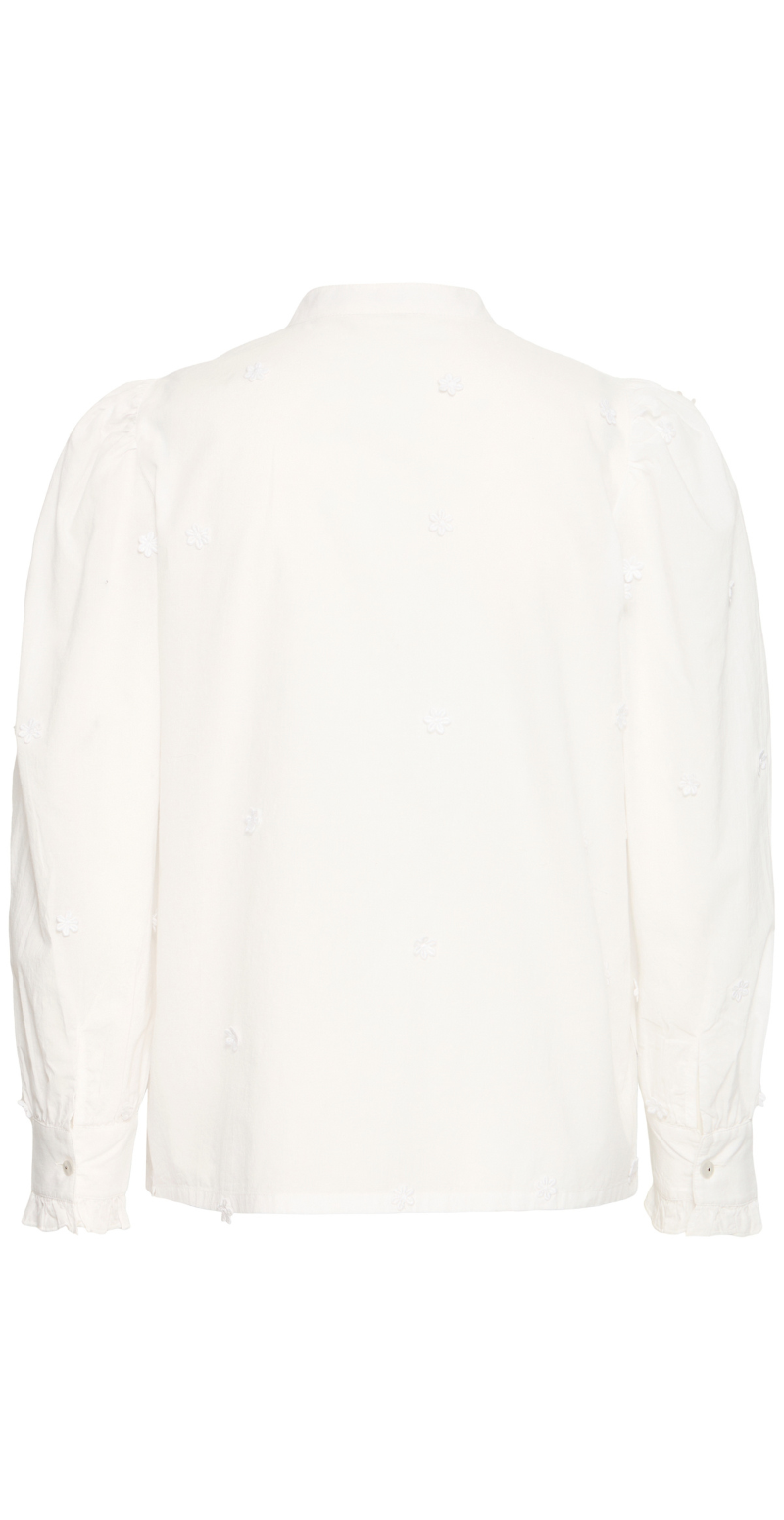 Isabeau bluse med påsyede blomster marshmallow B.young