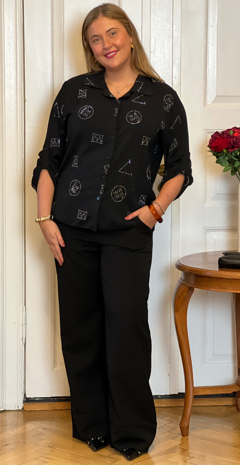 Therese skjorte med similisten sort LikeLondon