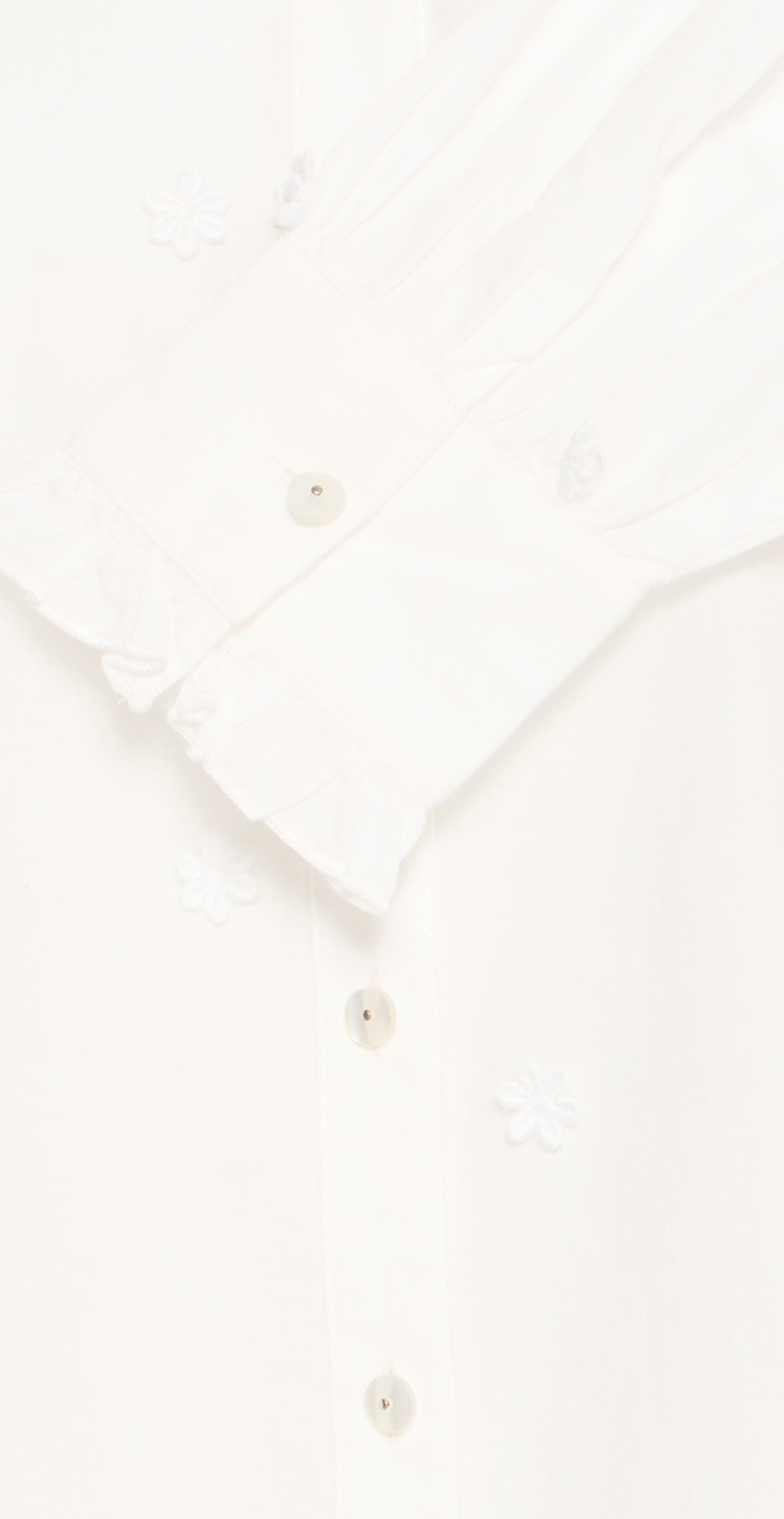 Isabeau bluse med påsyede blomster marshmallow B.young