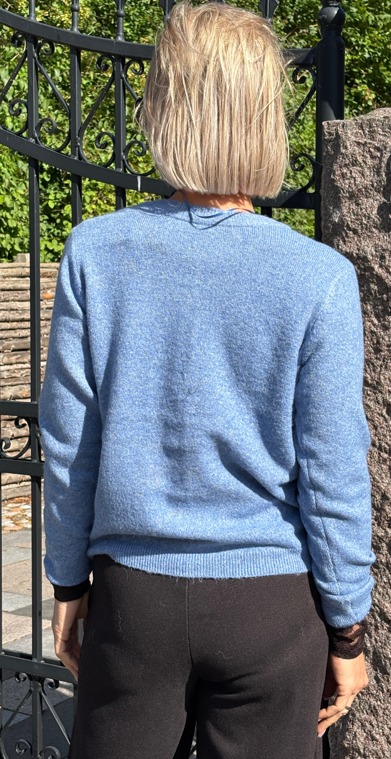 Orlean strik cardigan blå LikeLondon