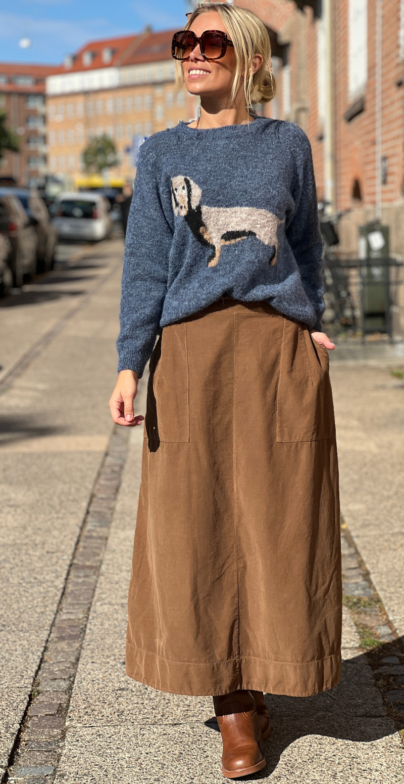 Tine strik med gravhund jeans LikeLondon