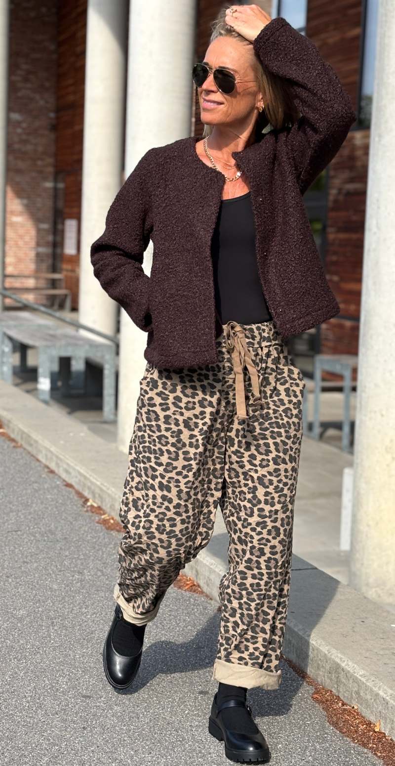 Spige leopard buks camel Likelondon