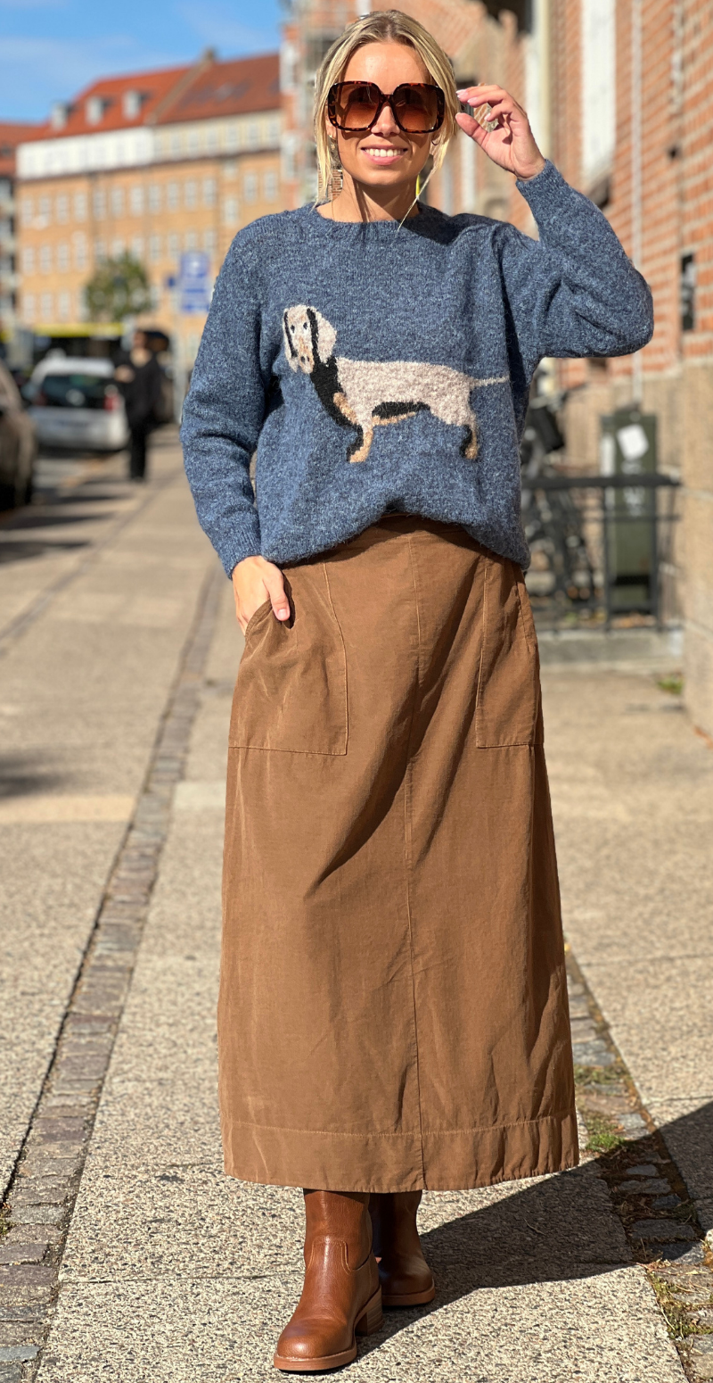 Tine strik med gravhund jeans LikeLondon