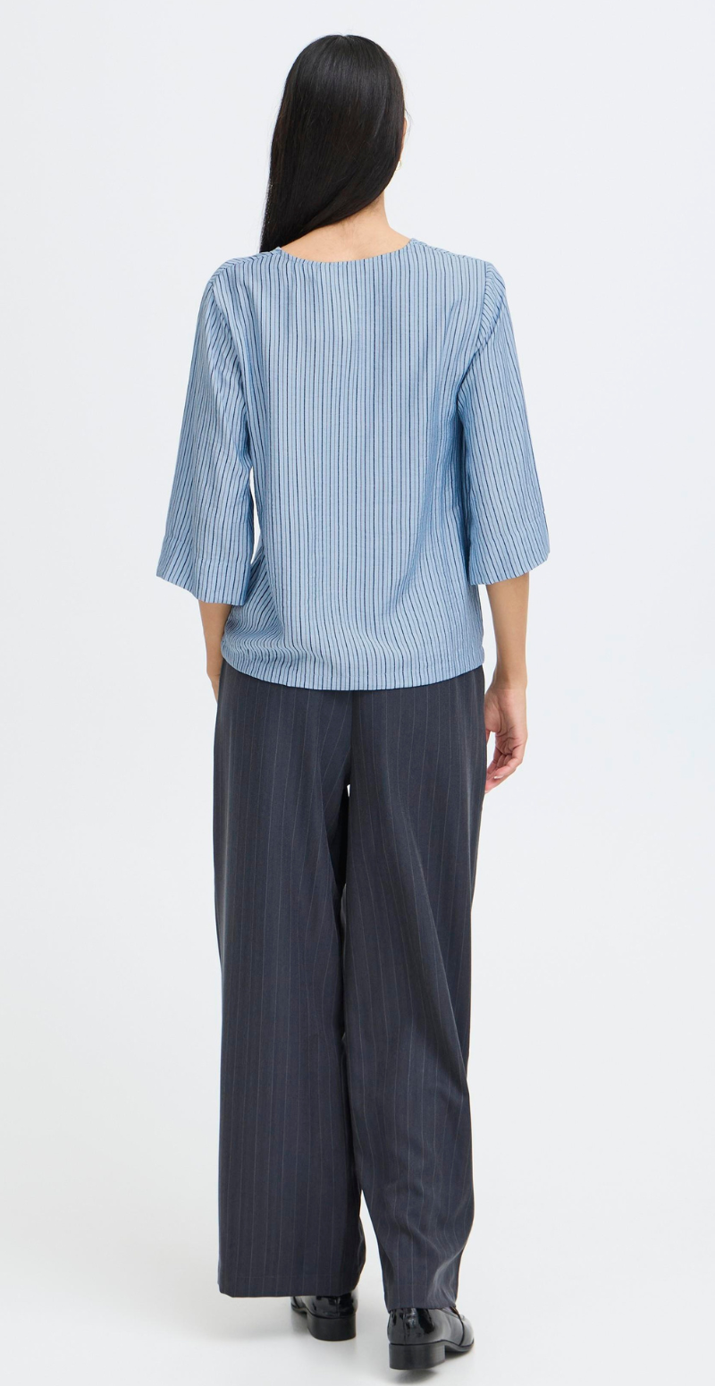 Fie bluse med v-hals og striber eclipse mix B.young