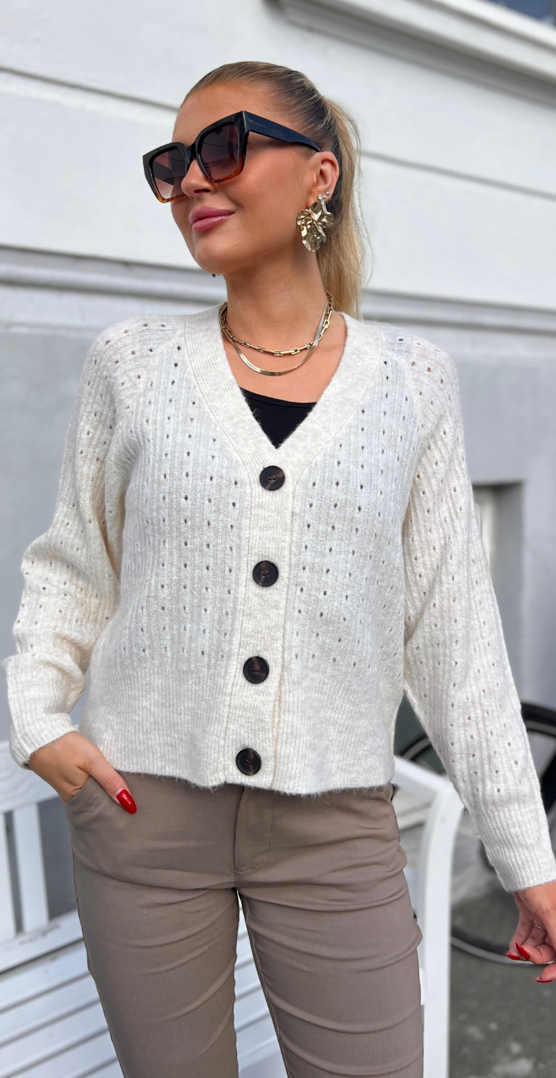 Monna cardigan birch melange