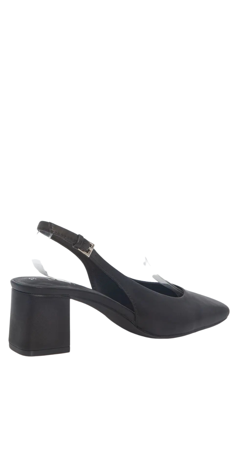 Pumps med slingback i sort