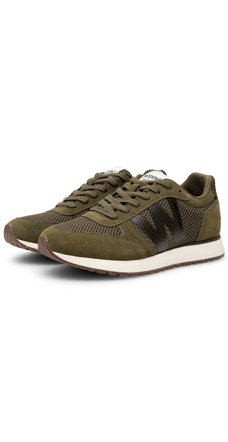 Ronja icon sneakers dark olive Woden