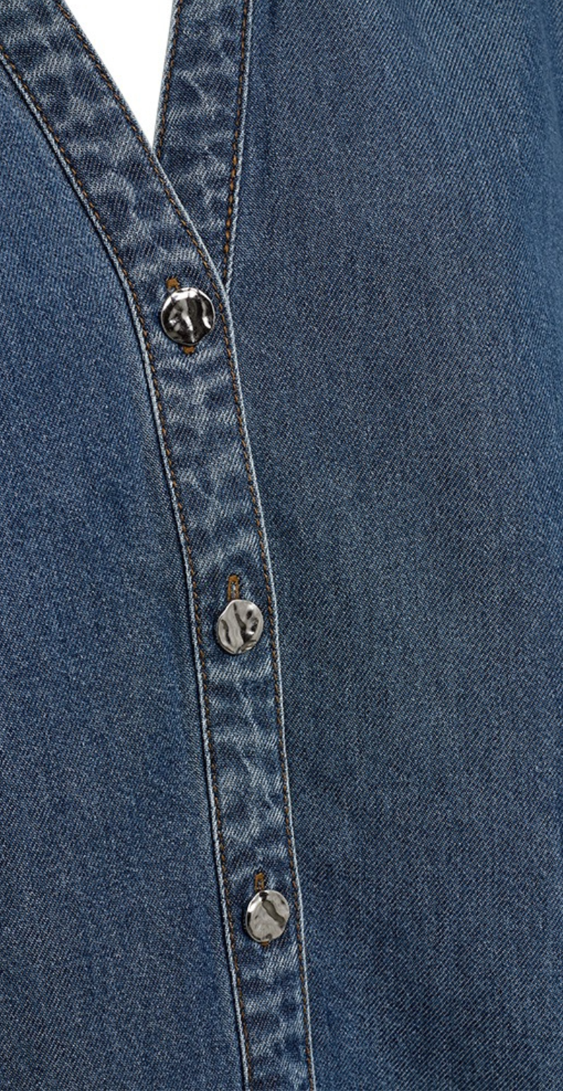Milo skjorte i moderne udtryk medium blue denim Freequent