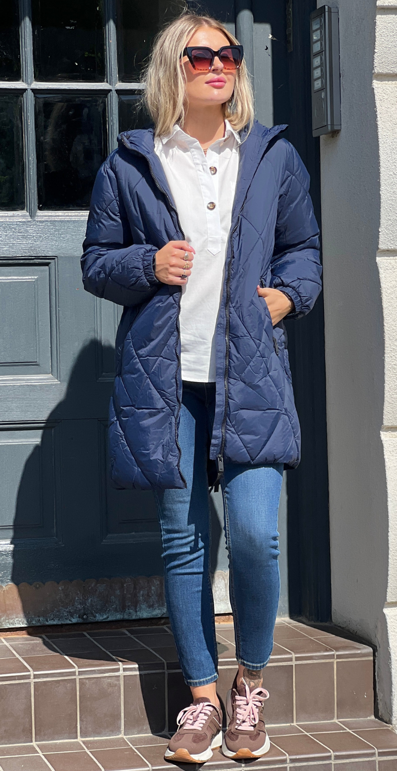 Bomina frakke navy blazer
