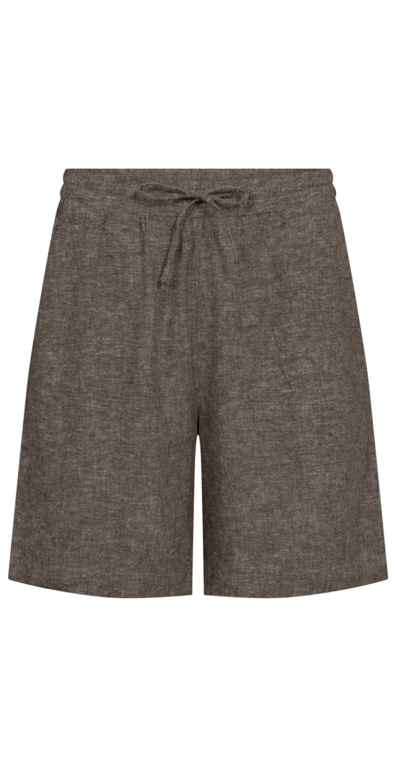 Lava hør shorts morel melange Freequent