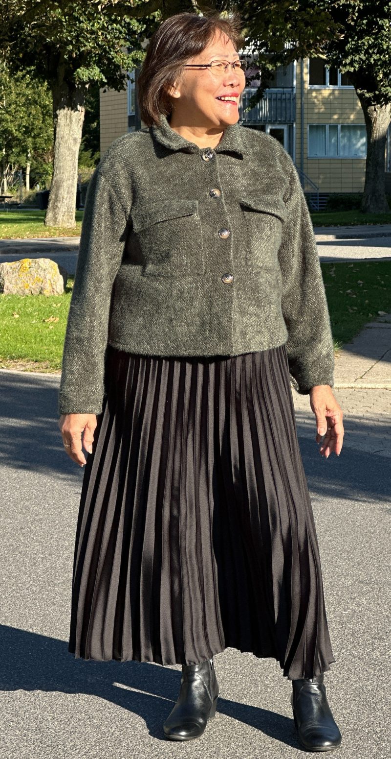Callie kort jakke med krave og lommer military LikeLondon By Christina