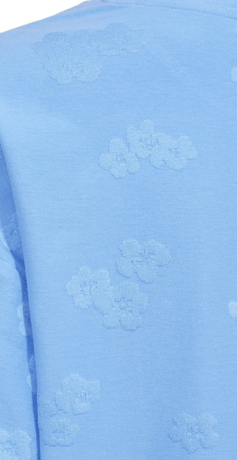 Ziprea bluse med præget blomstermønster vista blue Freequent