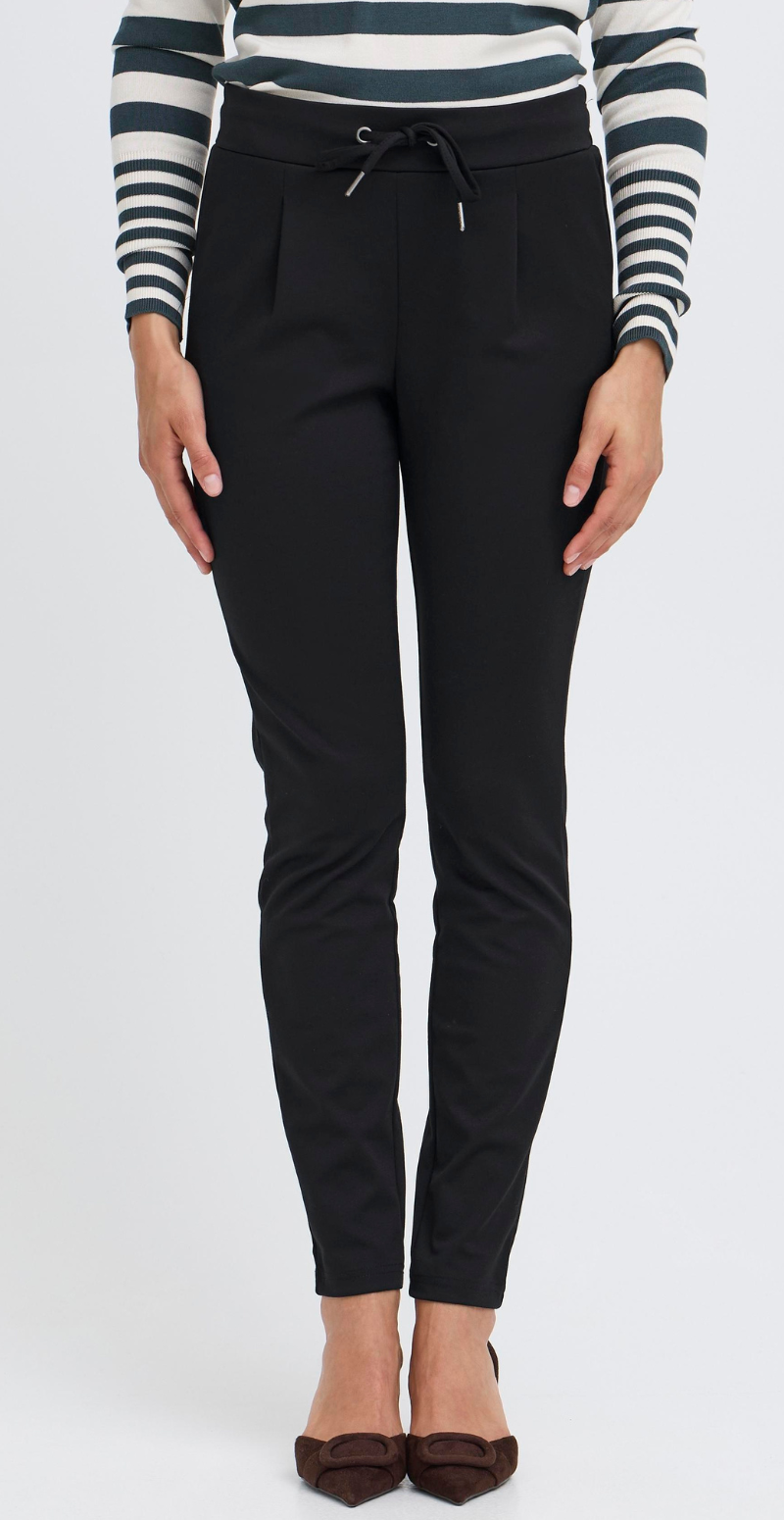 Rizetta bukser med bindebånd og læg sort B-young