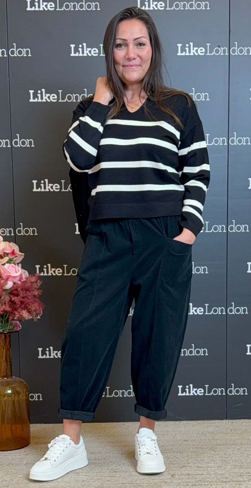 Morla Jumper med striber black mix B.young