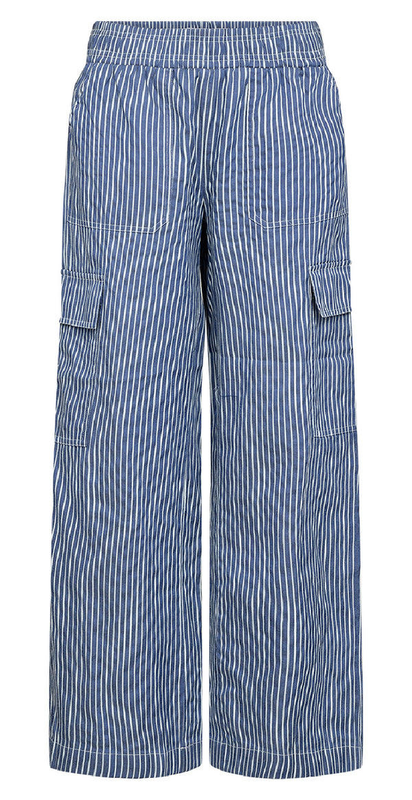 Bukser i stribet print blå