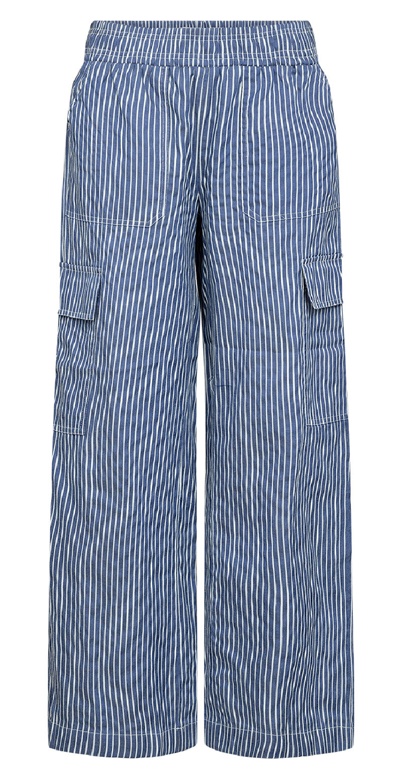 Bukser i stribet print blå