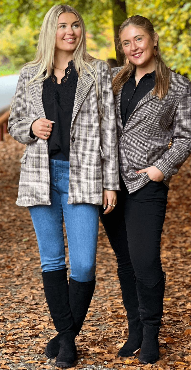 Cheryl blazer med tern brun LikeLondon