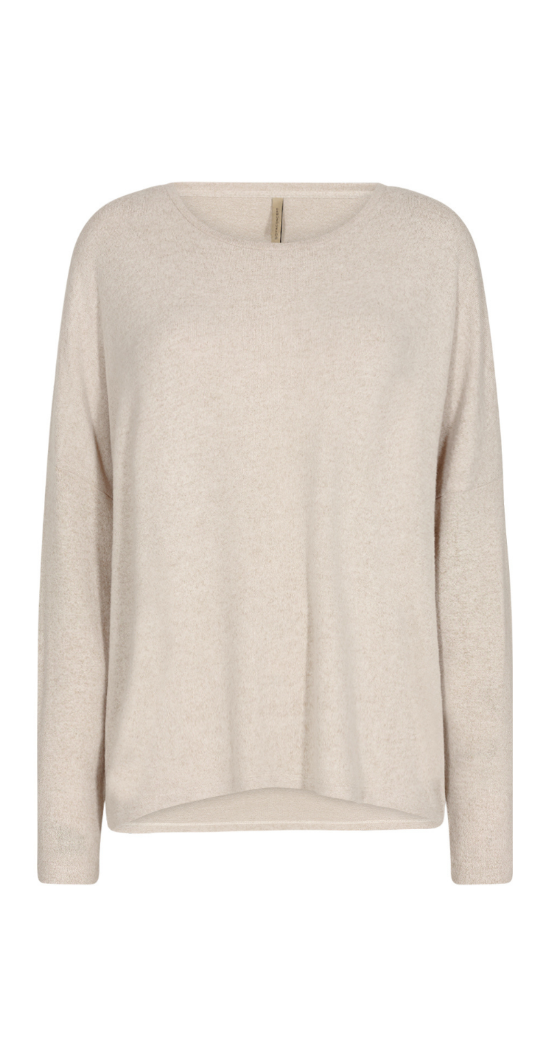 Biara bluse med lange ærmer beige Soyaconcept