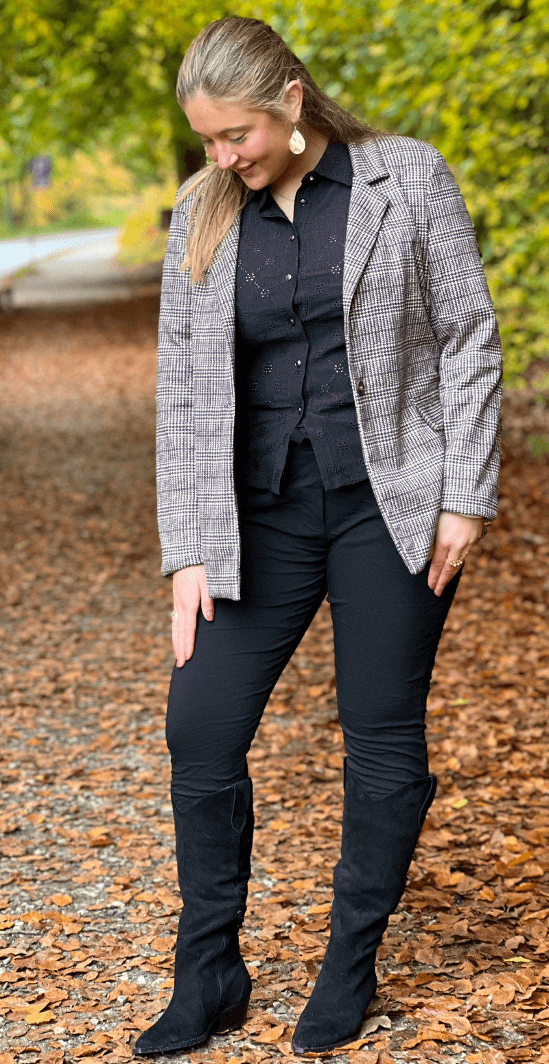 Cheryl blazer med tern brun LikeLondon