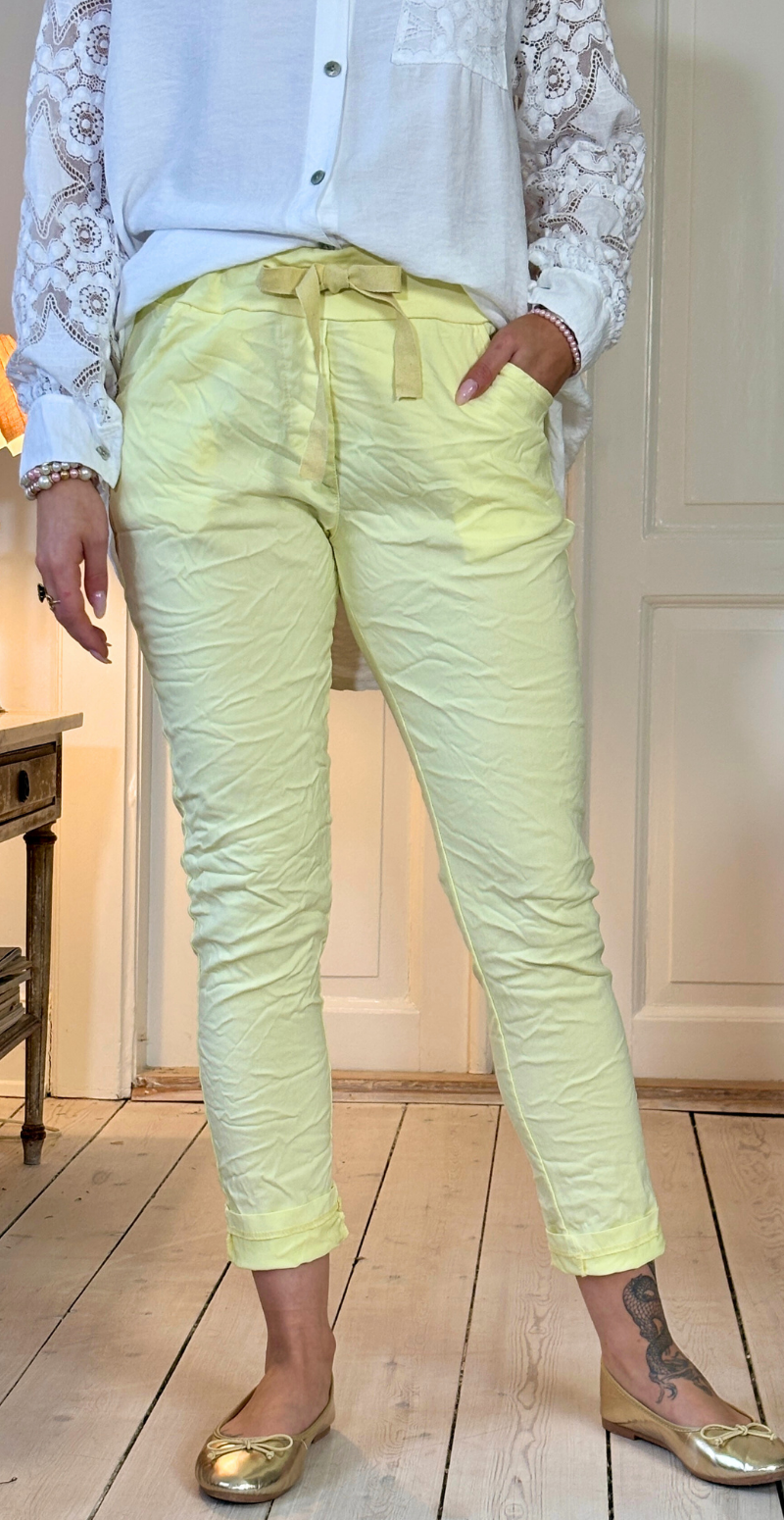 Nora luksus bukser gul LikeLondon