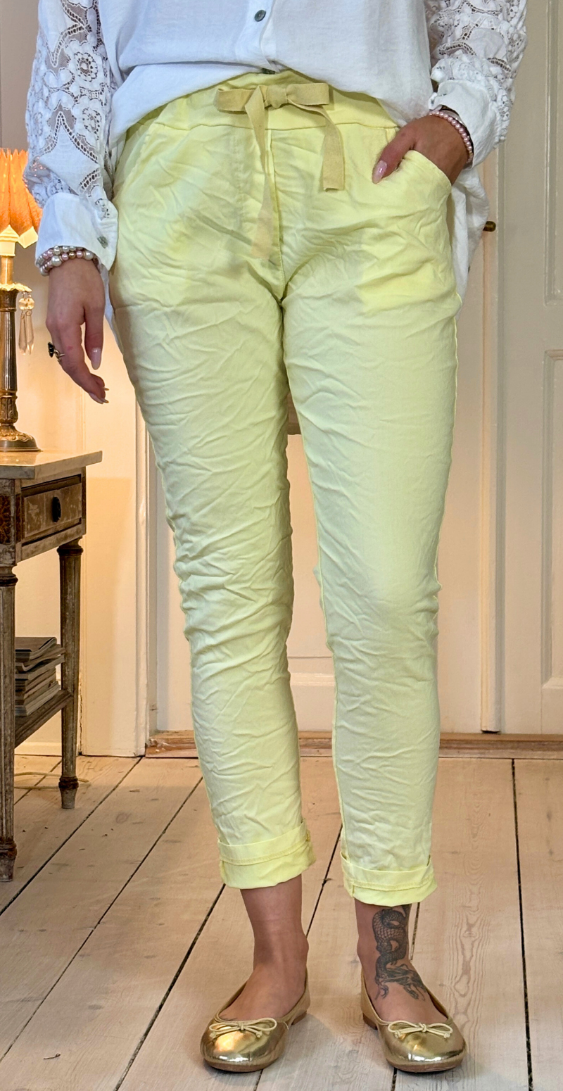 Nora luksus bukser gul LikeLondon