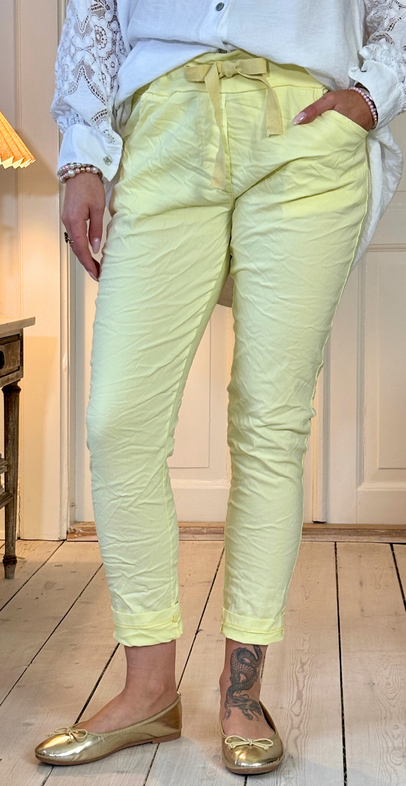 Nora luksus bukser gul LikeLondon