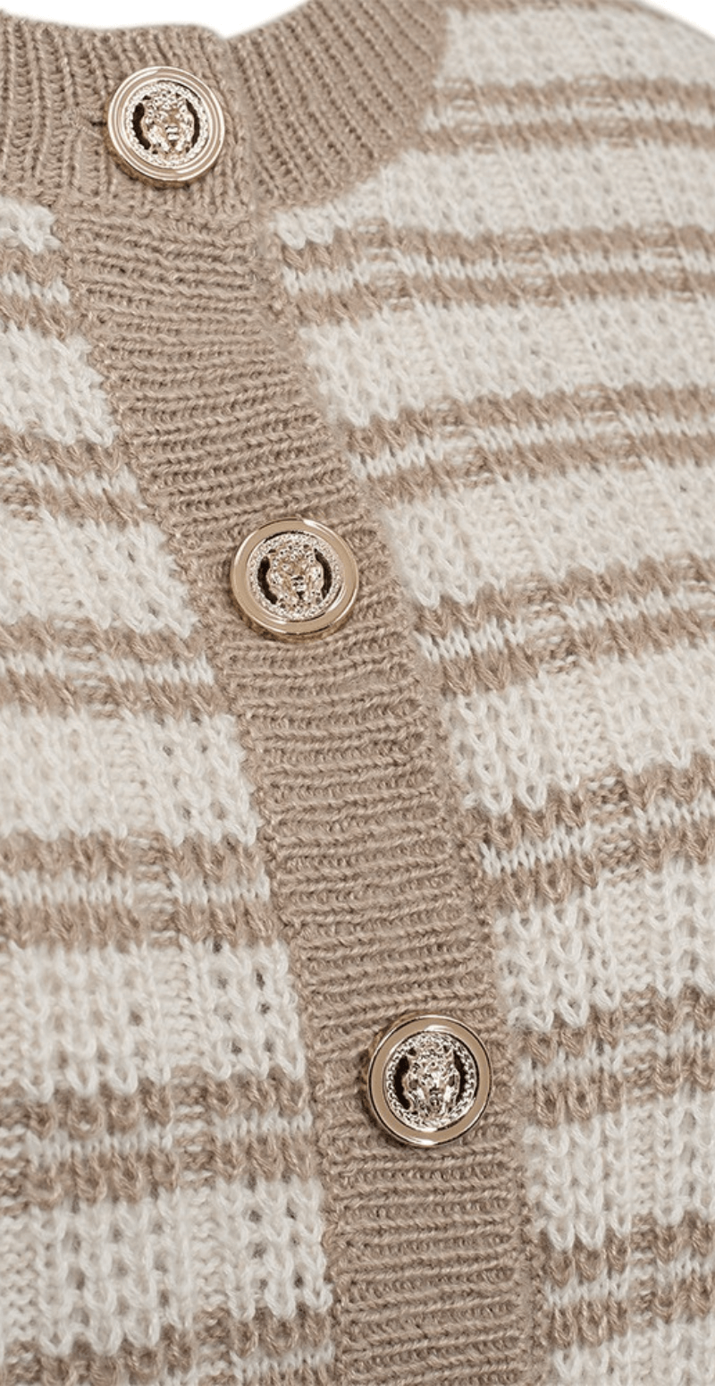 Jazz cardigan simply taupe w. moonbeam melange