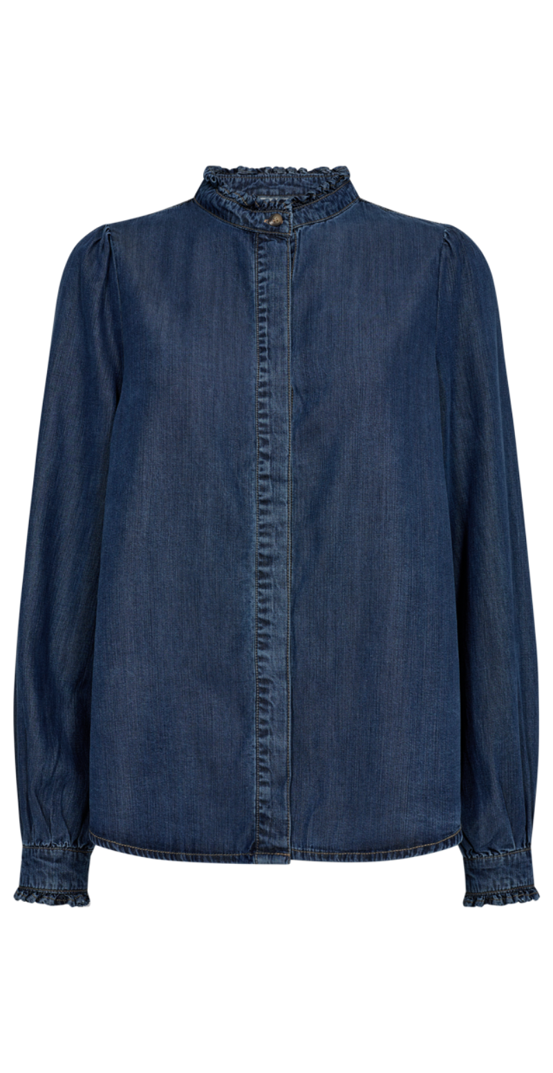 Wilke skjorte medium blue denim