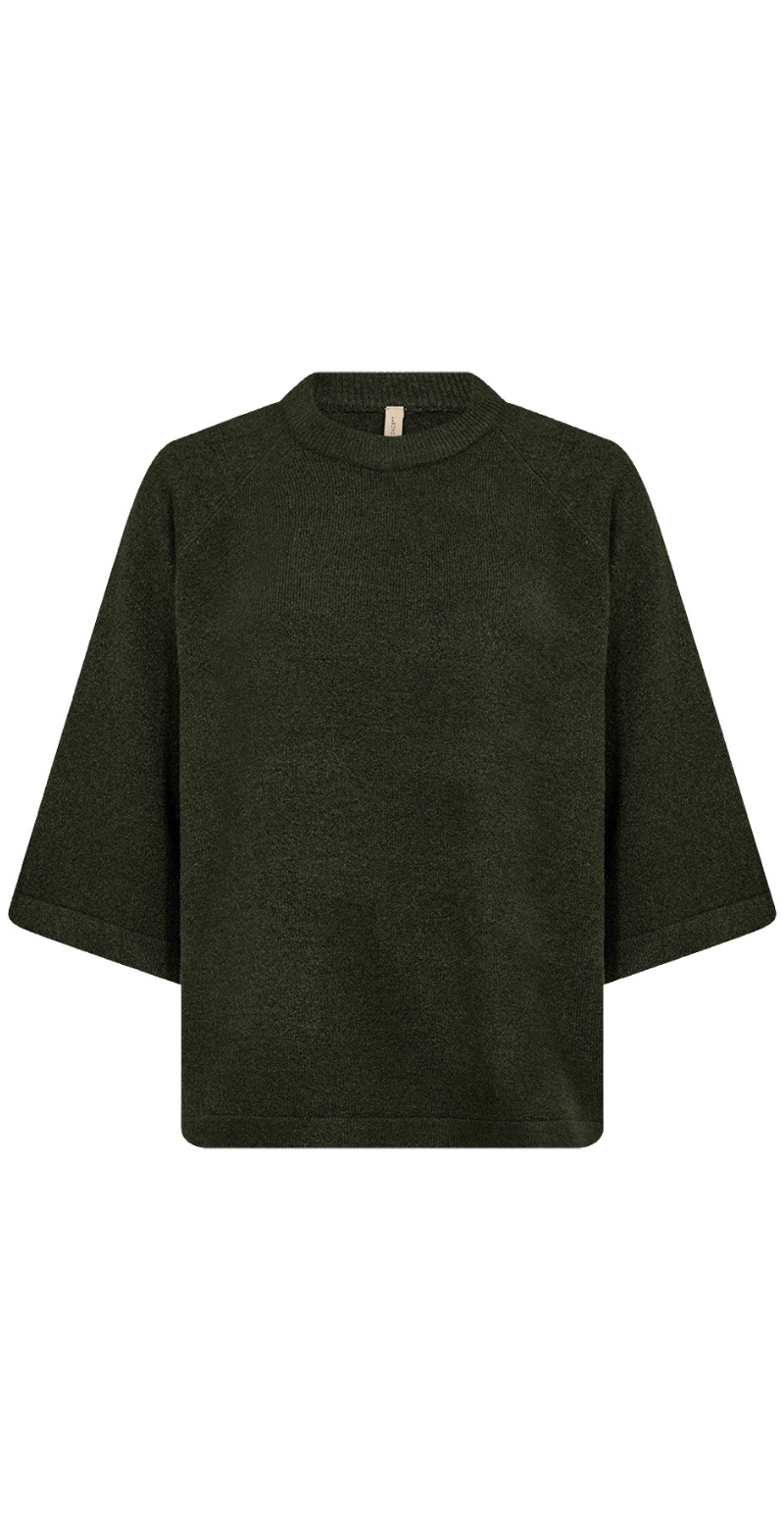 Orlean strik bluse militær grøn Soyaconcept