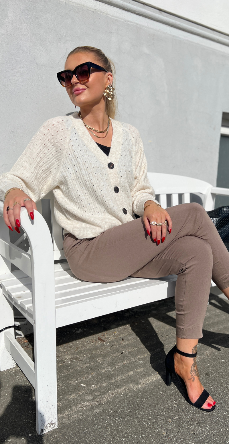 Monna cardigan birch melange