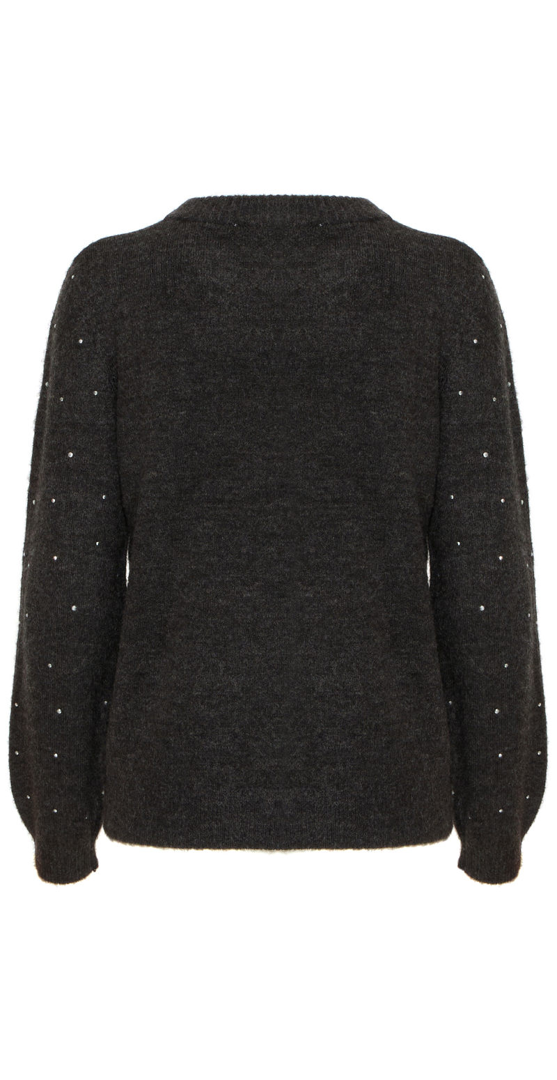 Kama pullover dark grey melange