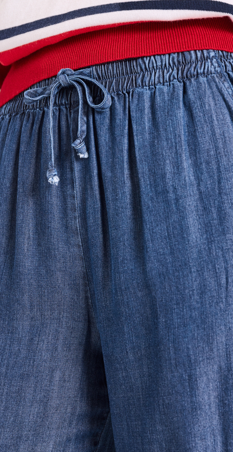 Wilke denimbukser med piping detaljer medium blue denim Freequent