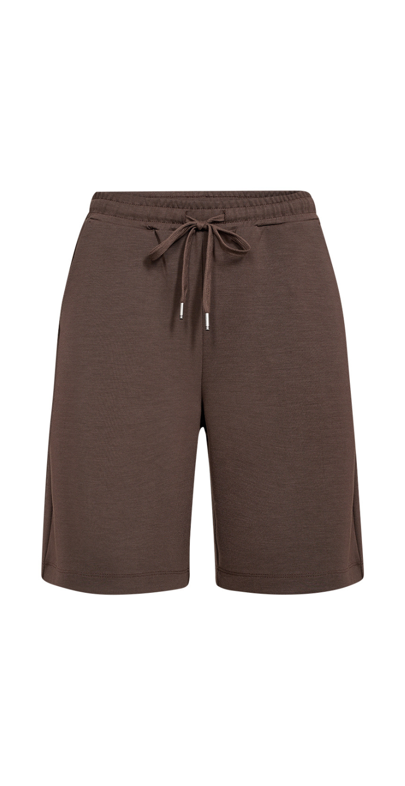 Modal shorts med bindebånd brun Likelondon