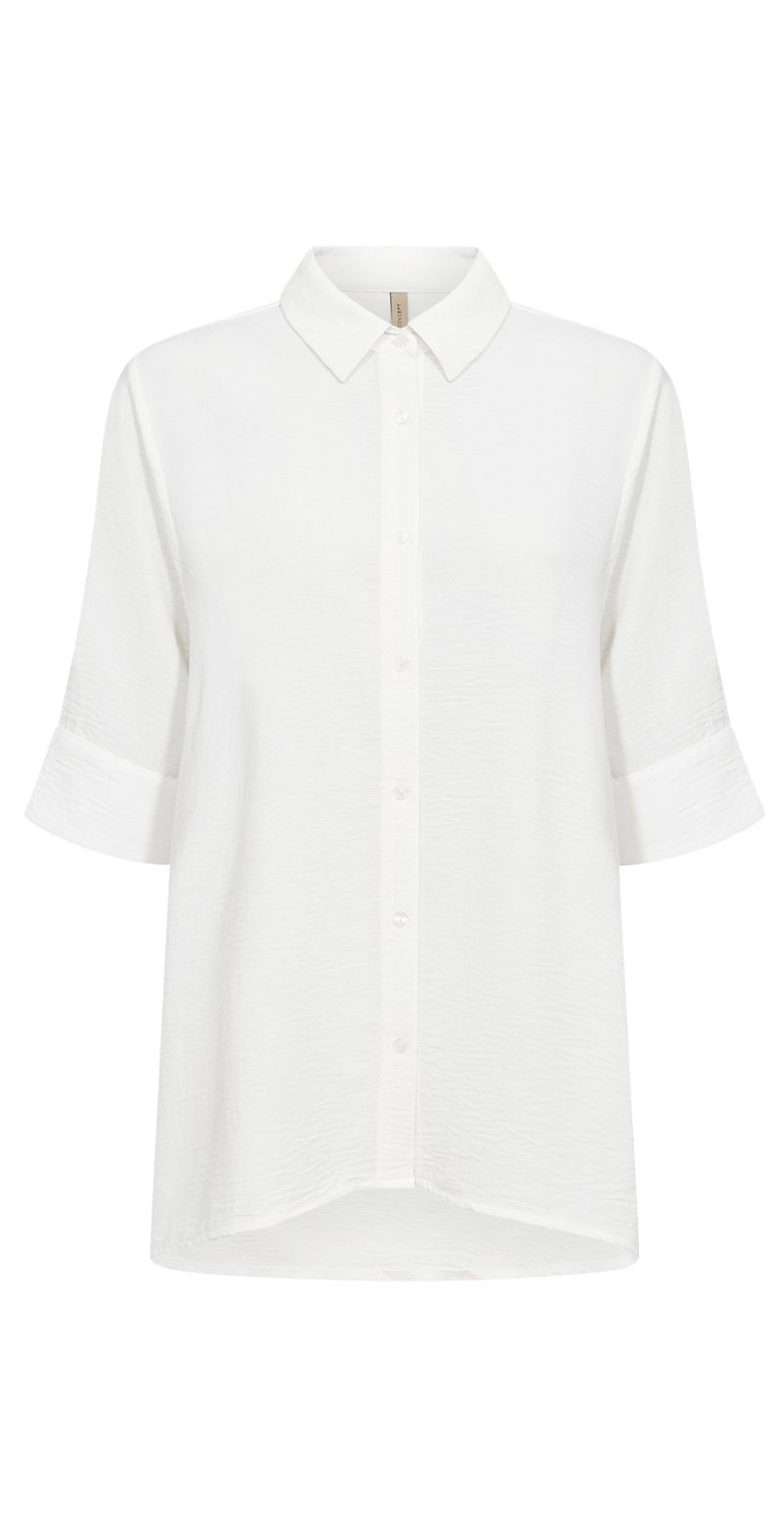 Carrie skjortebluse med længde bagtil hvid LikeLondon