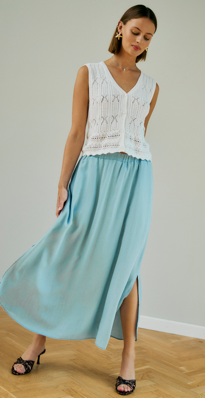Fraya waistcoat brilliant white